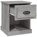 vidaXL Table de chevet sonoma gris 39x39x47 5 cm bois d'ingénierie