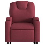 vidaXL Fauteuil inclinable électrique rouge bordeaux tissu
