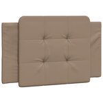 vidaXL Cadre de lit avec LED sans matelas cappuccino 90x200 cm