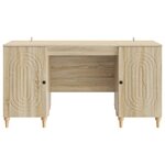 vidaXL Bureau avec étagère Sonoma 142 5 x 50 x 75 cm Bois d'ingénierie