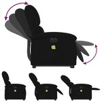 vidaXL Fauteuil inclinable de massage électrique noir velours