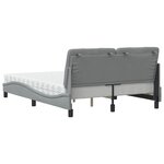 vidaXL Lit avec matelas gris clair 120x200 cm tissu