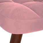 vidaXL Chaise de relaxation avec tabouret Rose Velours