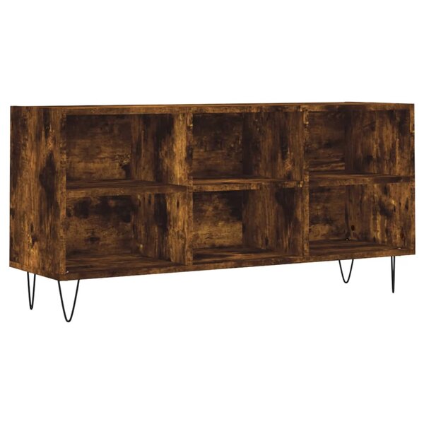 vidaXL Meuble TV chêne fumé 103 5x30x50 cm bois d'ingénierie
