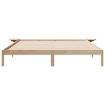 vidaXL Cadre de lit avec tables de chevet Naturel 180 x 220 cm