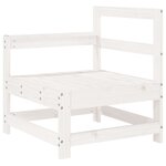 vidaXL Salon de jardin 10 Pièces blanc bois de pin massif