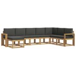 vidaXL Ensemble de canapés d'extérieur 8 Pièces Blanc et anthracite