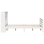 vidaXL Lit bibliothèque sans matelas blanc 160x200 cm bois pin massif