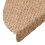 vidaXL Tapis d'escalier auto-adhésifs 20 Pièces beige 56x17x3 cm