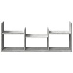 vidaXL Armoire murale 100x18x40 cm gris béton bois d'ingénierie