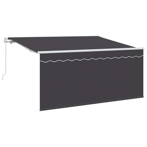 vidaXL Auvent Rétractable Anthracite 300 x 200 cm tissu