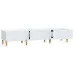 vidaXL Meuble TV Blanc 147 x 34 5 x 30 cm Bois d'ingénierie