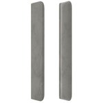 vidaXL Tête de lit à LED Gris clair 183x16x118/128 cm Velours
