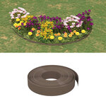 vidaXL Bordures de jardin 5 Pièces marron 10 m 10 cm polyéthylène