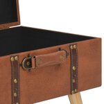 vidaXL Tabouret de rangement 40 cm marron pâle similicuir