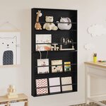 vidaXL Étagère à magazines 2 Pièces Chêne noir 80 x 12 x 70 cm