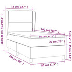 vidaXL Sommier à lattes de lit et matelas Noir 80x200 cm Tissu