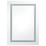 vidaXL Armoire de salle de bain à miroir LED gris brillant 50x13x70 cm