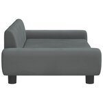 vidaXL Canapé pour enfants gris foncé 100x54x33 cm velours
