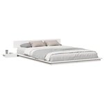vidaXL Cadre de lit Blanc 160 x 200 cm bois