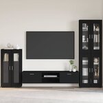 vidaXL Buffet FLORIN Noir 55 5 x 29 x 103 cm Bois d'ingénierie