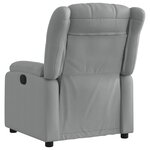 vidaXL Fauteuil inclinable électrique Gris clair Tissu