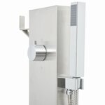 vidaXL Robinet de douche de jardin 110 cm Acier inoxydable