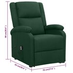 vidaXL Fauteuil Vert foncé Tissu