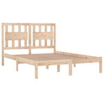 vidaXL Cadre de lit Bois de pin massif 140x190 cm