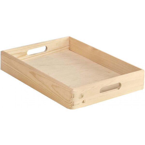 Caisse en bois de rangement 40 x 30 x 7 cm