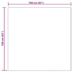 vidaXL Tapis en fausse Tafalla Noir 160 x 160 cm Polyester