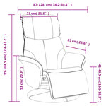 vidaXL Fauteuil inclinable avec repose-pieds cappuccino similicuir