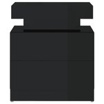 vidaXL Table de chevet Noir brillant 45x35x52 cm Aggloméré