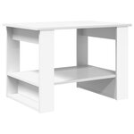 vidaXL Table basse Blanc 72 x 50 x 50 cm Bois d'ingénierie