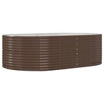 vidaXL Lit surélevé de jardin Marron Acier enduit de poudre