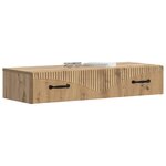 vidaXL Table d'appoint murale Chêne artisanal 87 5 x 34 5 x 17 cm