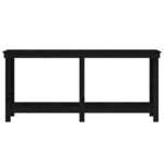 vidaXL Banc de travail Noir 180x50x80 cm Bois de pin massif