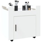 vidaXL Chariot de bureau Blanc 60x45x60 cm Bois d'ingénierie