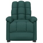 vidaXL Fauteuil de massage Vert foncé Tissu