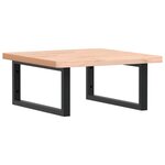 vidaXL Étagère de vasque murale acier et bois massif de hêtre