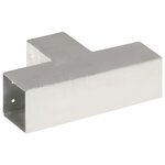 vidaXL Connecteurs de poteau 4 Pièces Forme en T Métal galvanisé 81x81 mm