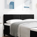 vidaXL Tête de lit LED avec bandes LED Noir 160 cm tissu