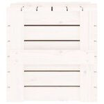 vidaXL Boîte de rangement Blanc 58x40 5x42 cm Bois massif de pin