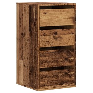 vidaXL Commode d'angle vieux bois 40x41x76 cm bois d'ingénierie