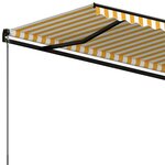 vidaXL Auvent manuel rétractable 350x250 cm Jaune et blanc