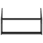 vidaXL Étagère murale 2 niveaux noir 80x21x51 cm bois d'ingénierie