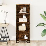 vidaXL Bibliothèque chêne fumé 50x31x137 5 cm bois d'ingénierie