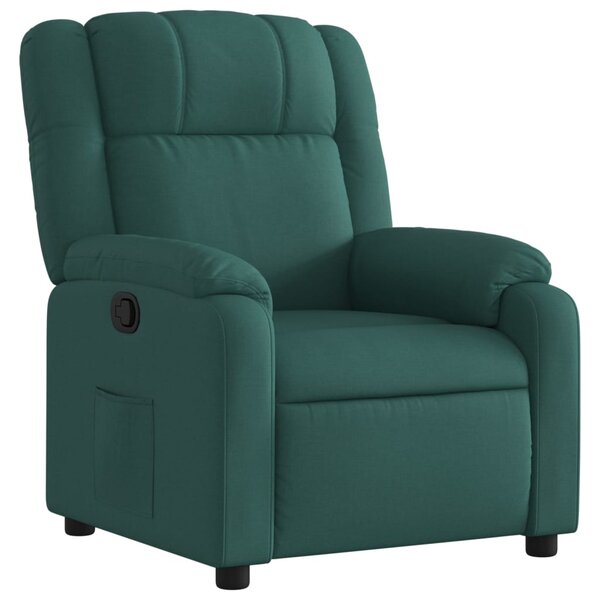 vidaXL Fauteuil inclinable vert foncé tissu