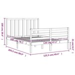 vidaXL Cadre de lit sans matelas 120x200 cm bois de pin massif