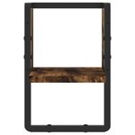 vidaXL Étagère murale avec barre chêne fumé 20x25x30 cm